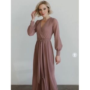 Baltic Born Lydia Maxi Dress Dusty Rose Mauve Womens Size XL